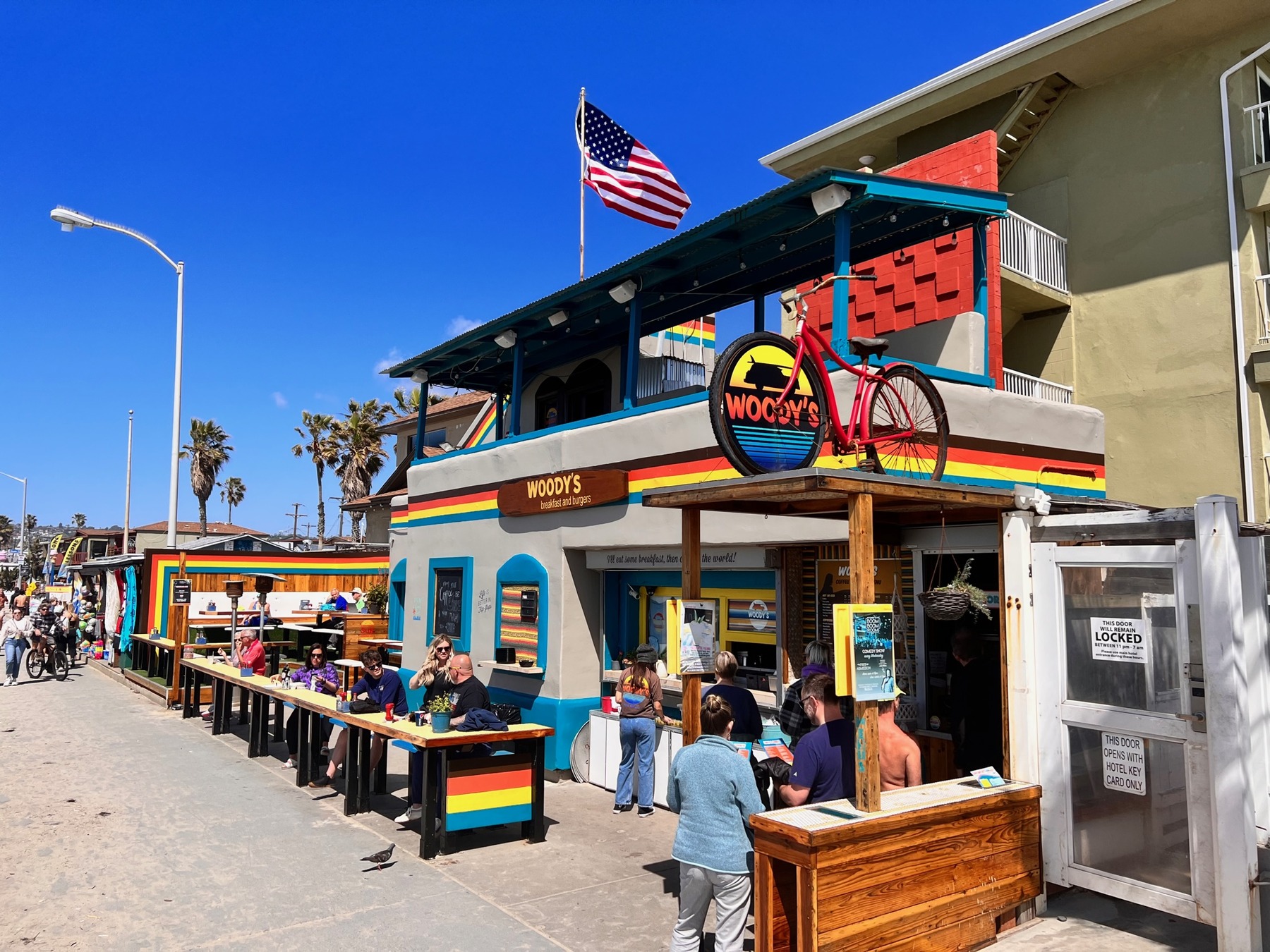 Woody's in Pacific Beach Beach Burgers, Tacos & Breakfast Burritos